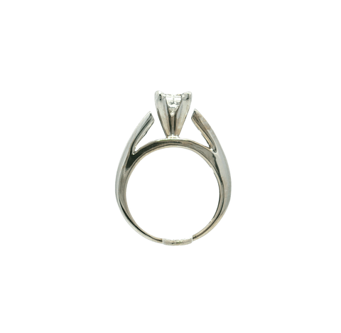 Estate- 14K White Gold Princess Cut Diamond Engagement Ring
