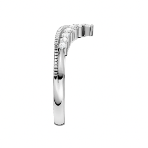 Revelation Lab Created Diamond Milgrain Chevron Band