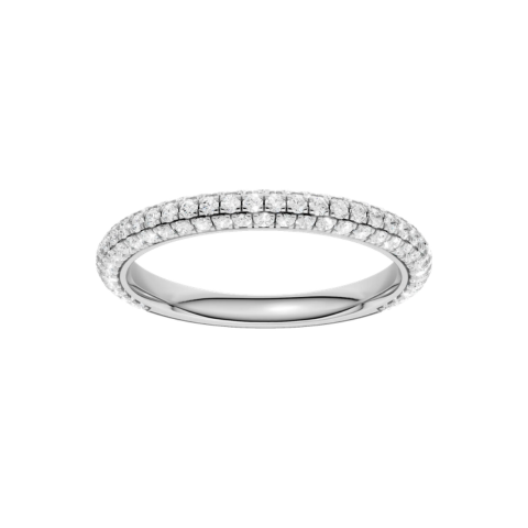 Revelation Lab Created Diamond Hidden Halo Pave Band