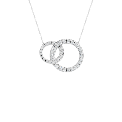 Revelation Lab Created Diamond Interlink Circle Pendant