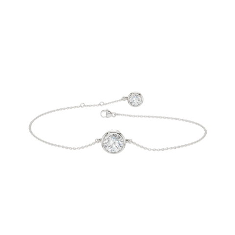 Revelation Lab Created Diamond Bezel-Set Solitaire Bracelet