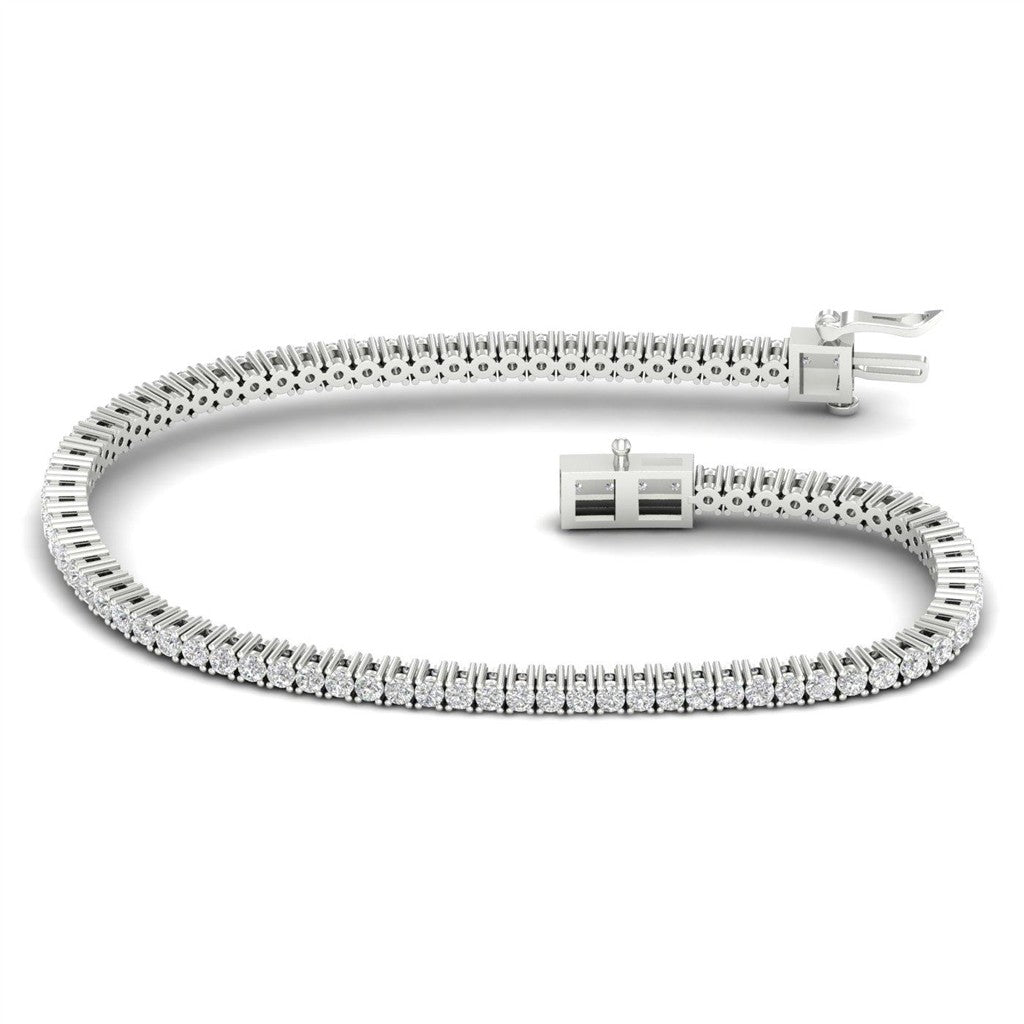 Revelation 14K White Gold Lab Created Diamond Bracelet