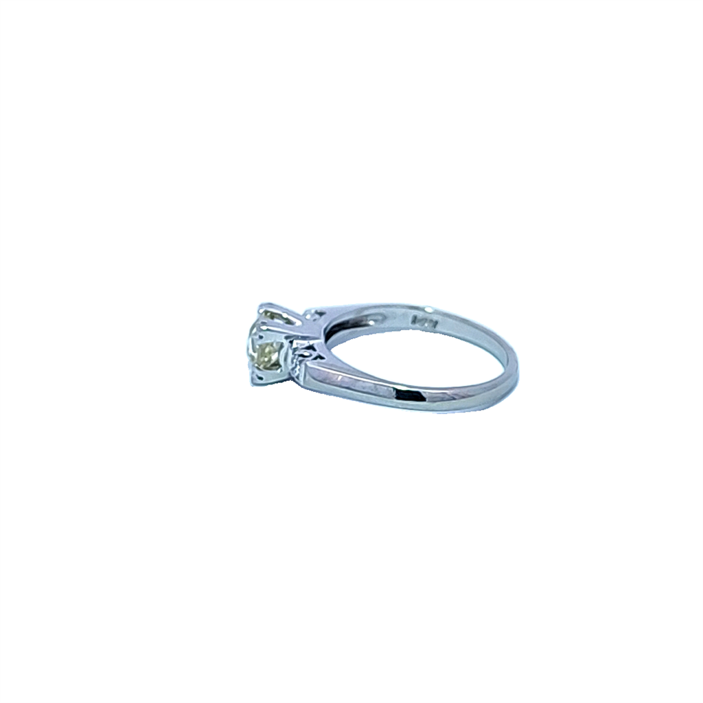 Estate-14K White Gold Diamond Engagement Ring