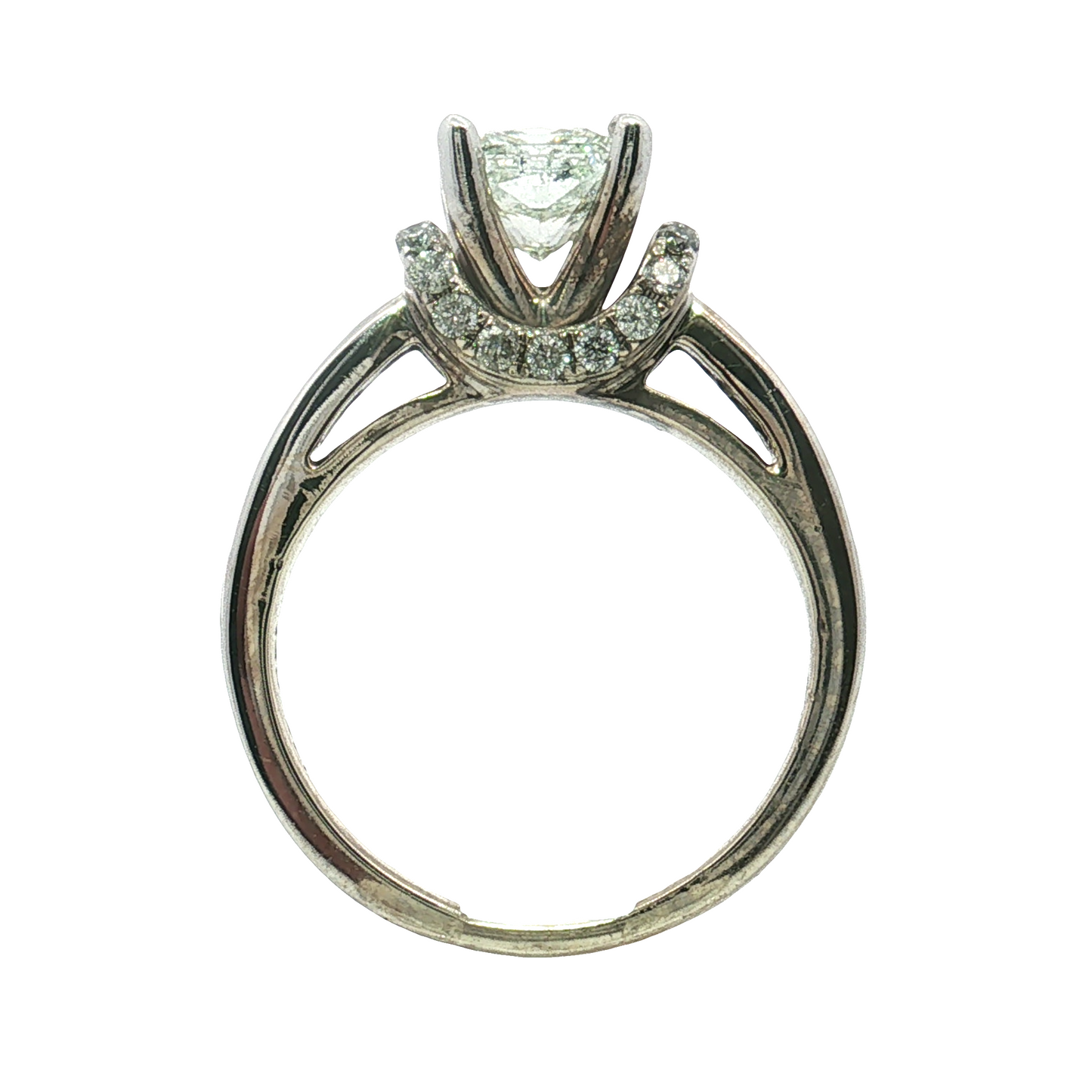 Estate- 14K White Gold Princess Diamond Engagement Ring