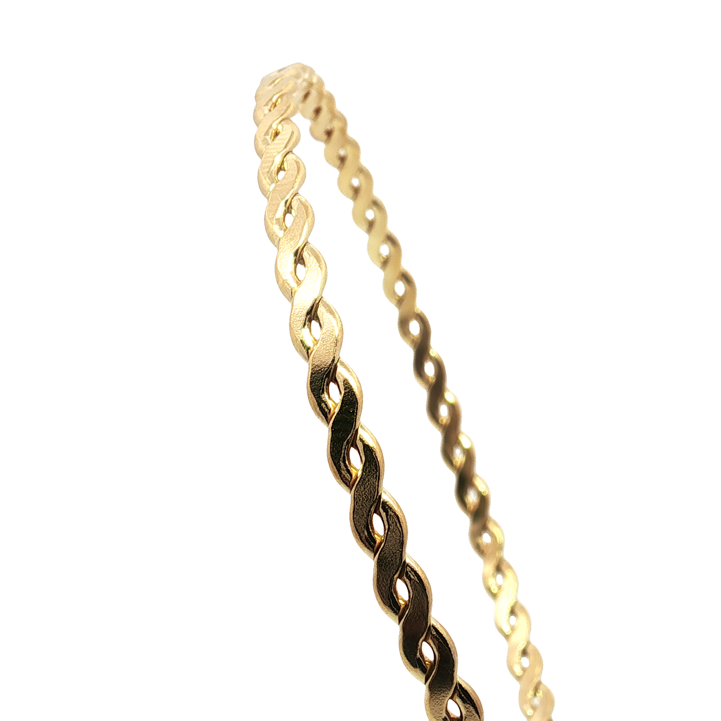 14K Gold Filled 3.5mm Woven Bangle Bracelet
