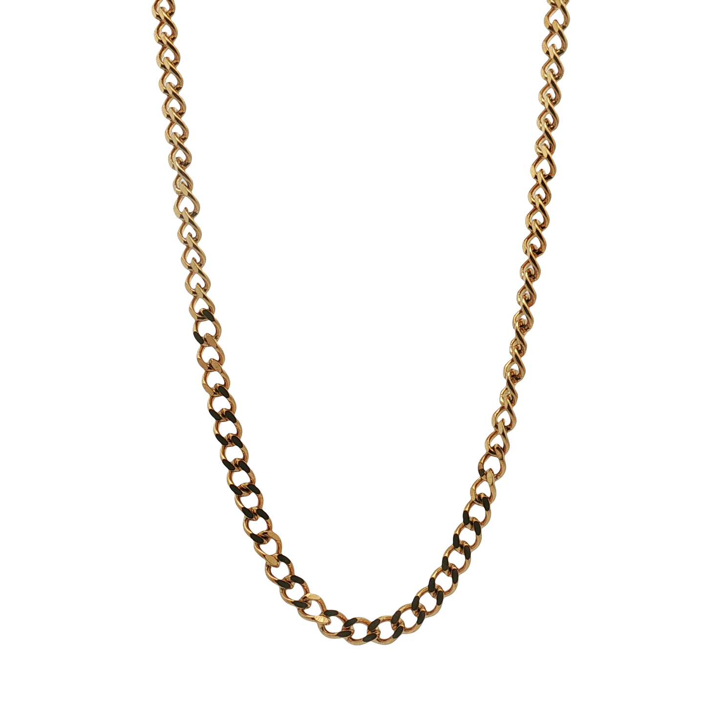 Kelly Waters-Stainless Steel Gold IP Plated 4.5mm Curb Chain 22"