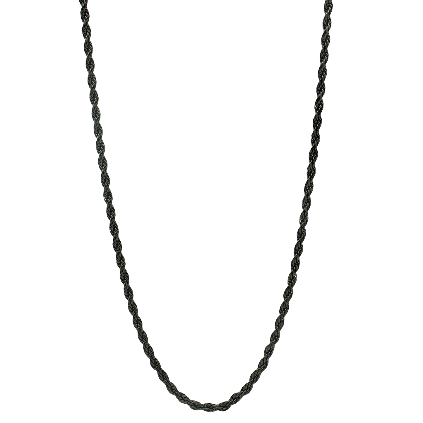 Kelly Waters-Stainless Steel Gun Metal IP Plated 2.3mm Rope Chain 24"
