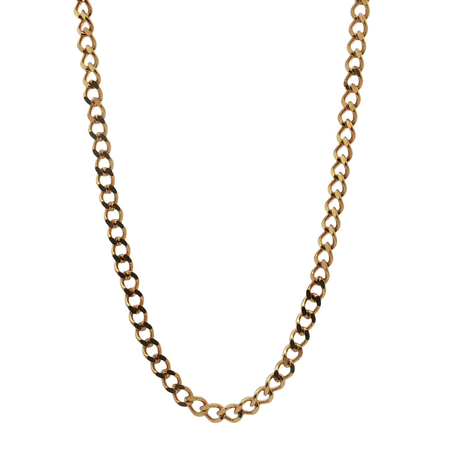 Kelly Waters-Stainless Steel Gold IP Plated 4.5mm Curb Chain