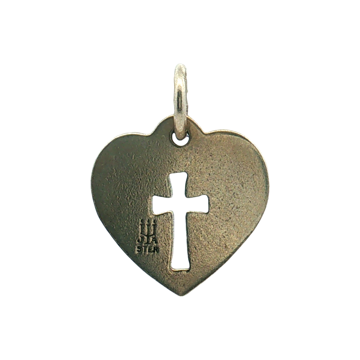 Estate- James Avery Sterling Silver Cross In Heart Charm