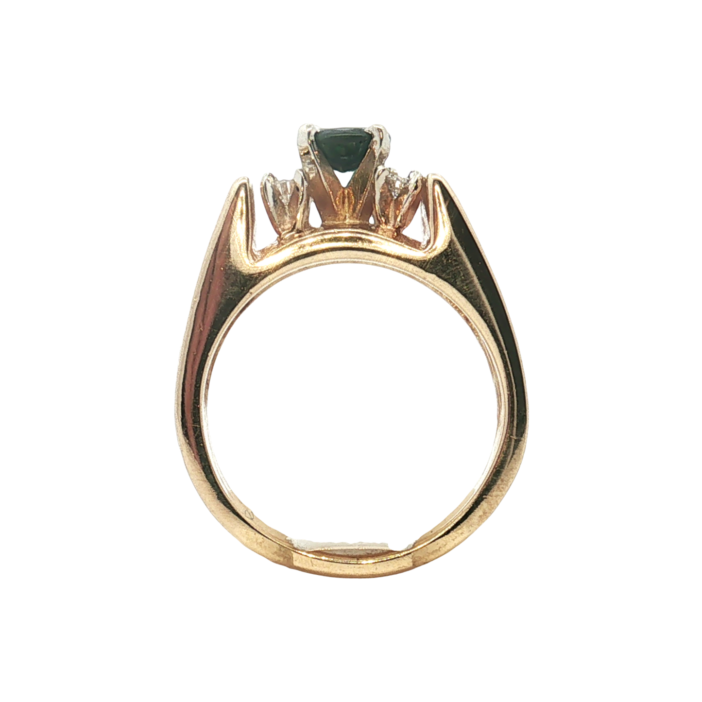 Estate - 14K Yellow Gold Sapphire and Diamond Ring