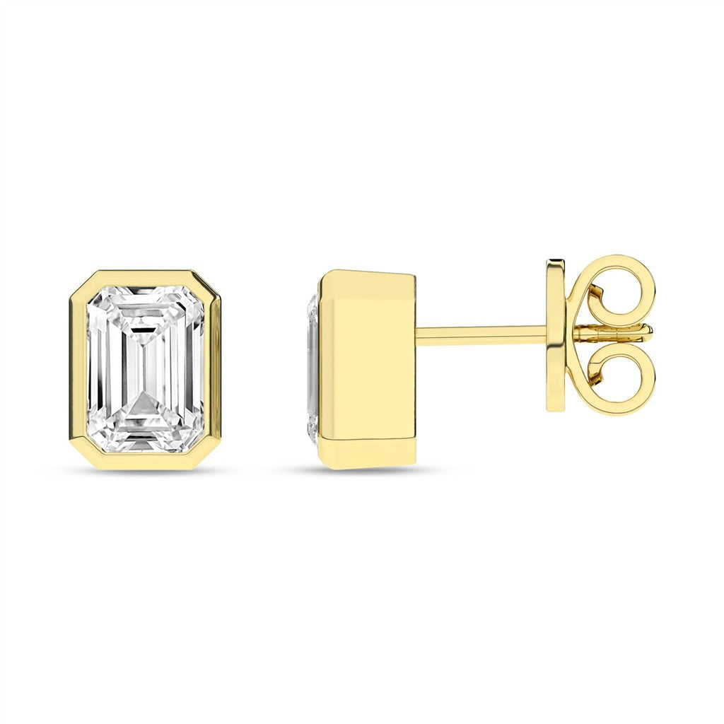 Revelation 14K Yellow Gold Lab Created Diamond Earrings