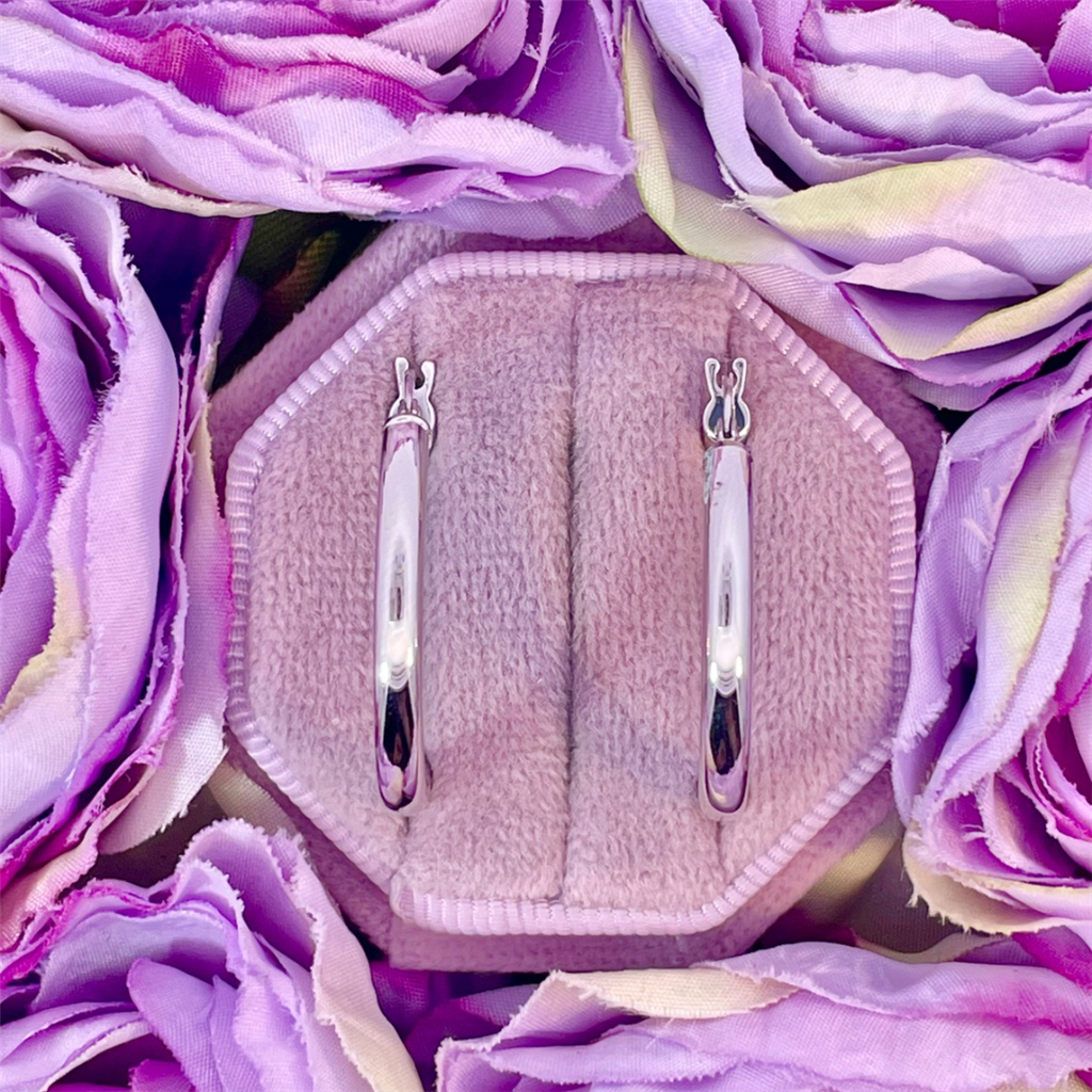 Sterling Silver Tube Hoops 20mm