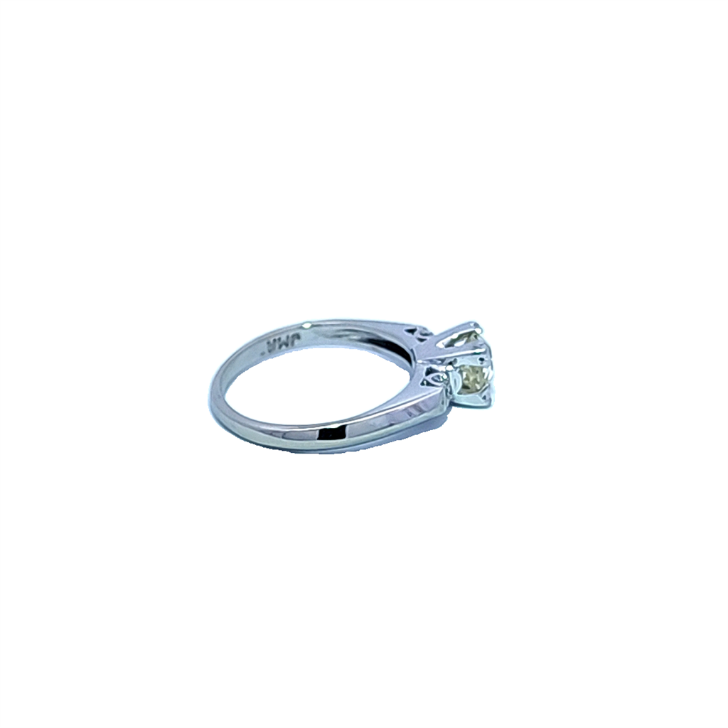 Estate-14K White Gold Diamond Engagement Ring