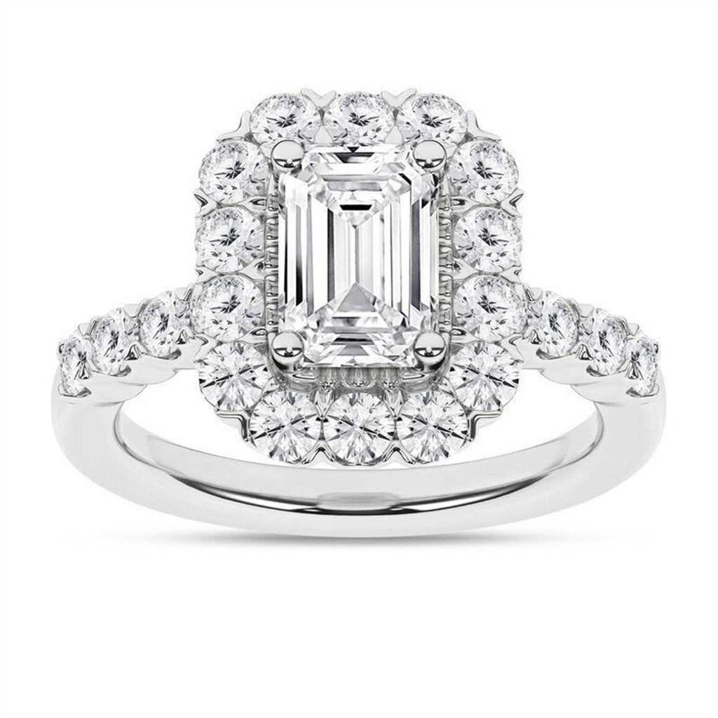Revelation 14K White Gold Lab Created Diamond Engagement Ring