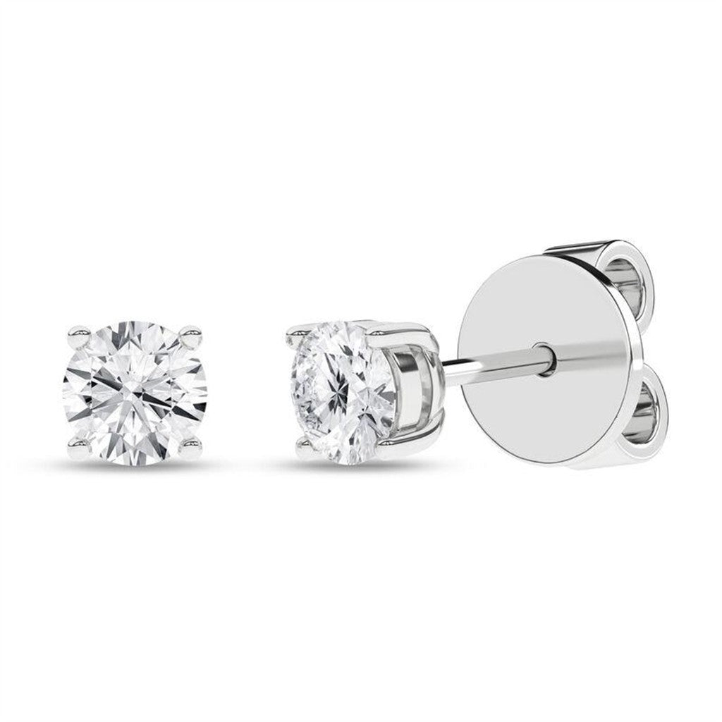 Revelation 14K White Gold Lab Created Diamond Earrings