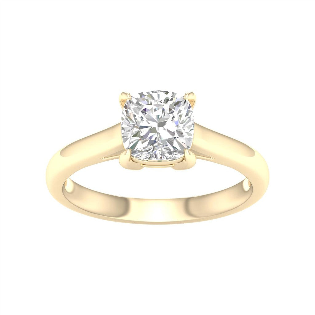 Revelation 14K Yellow Gold Lab Created Diamond Engagement Ring