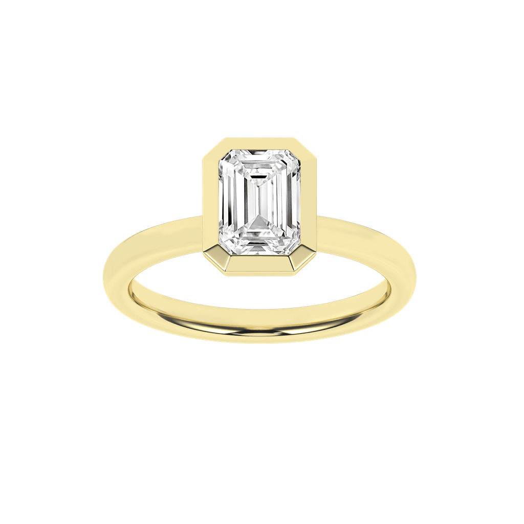 Revelation 14K Yellow Gold Lab Created Diamond Engagement Ring