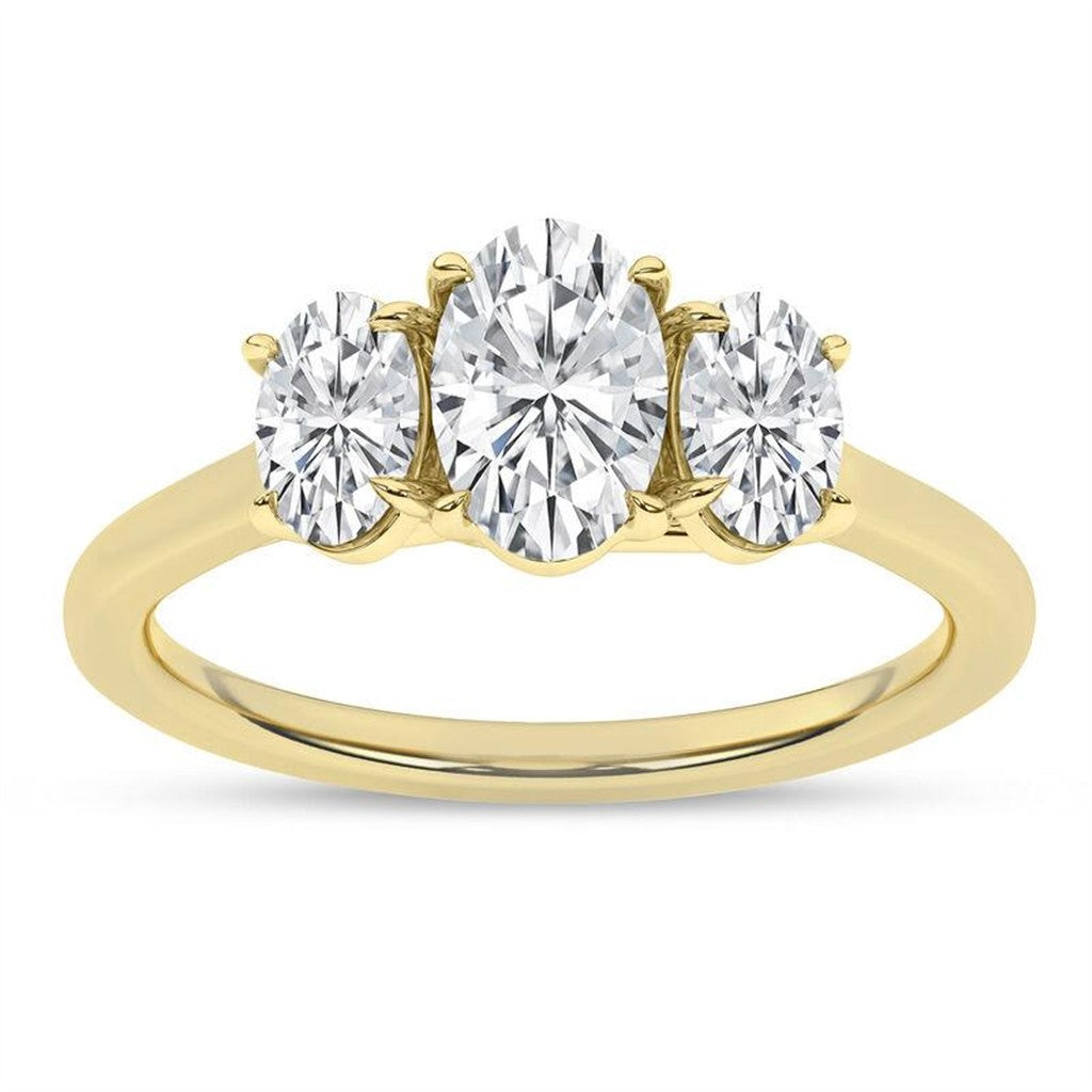 Revelation 14K Yellow Gold Lab Created Diamond Engagement Ring