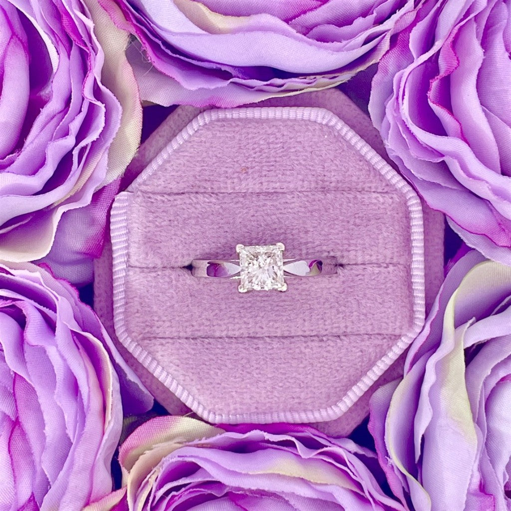 Estate-Platinum and Diamond Engagement Ring