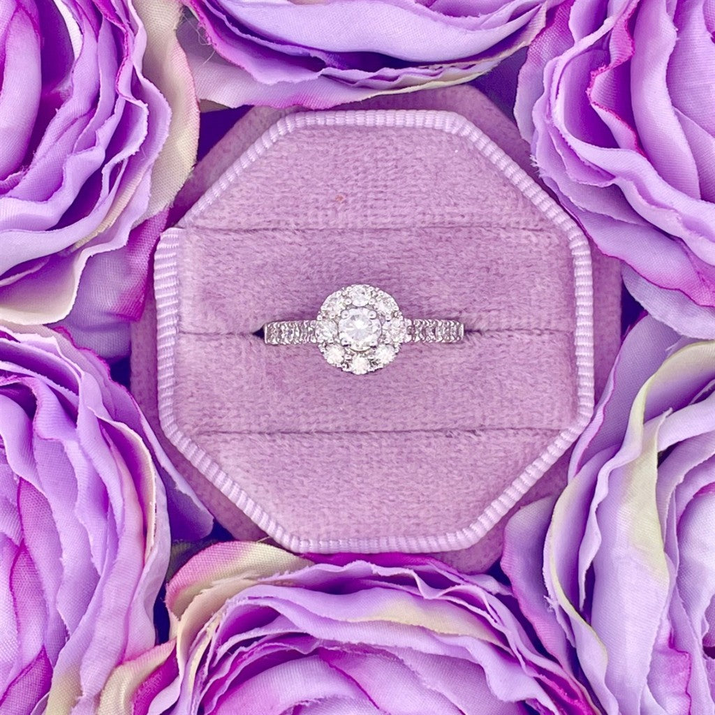 Estate-14K White Gold Diamond Engagement Ring