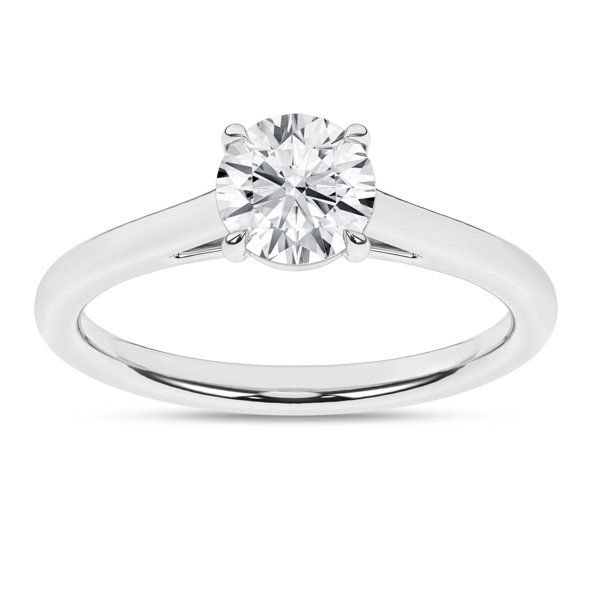 Revelation- 14K White Gold Lab Created Diamond Engagement Ring