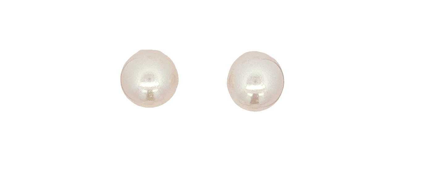 14K Yellow Gold Freshwater Pearl Stud Earrings