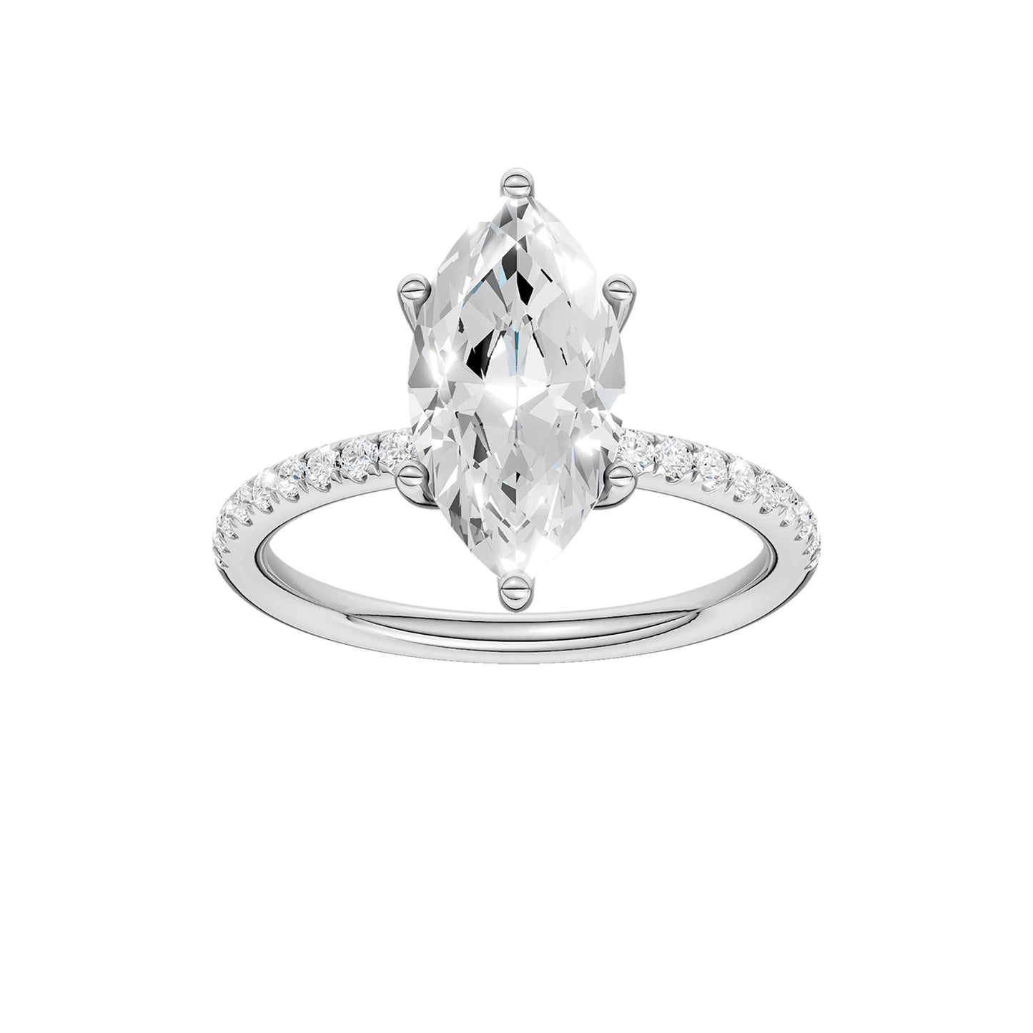 HIDDEN HALO ENGAGEMENT RING (MARQUISE)
