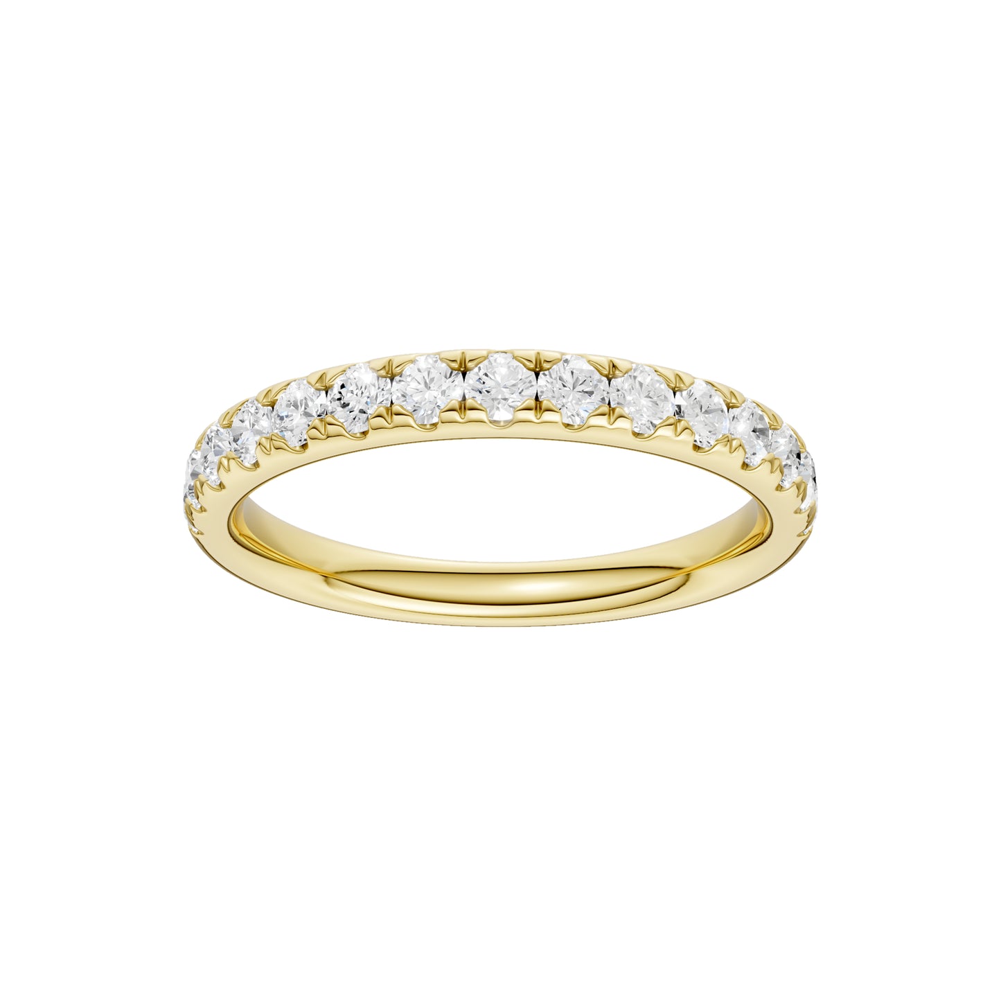 Revelation Lab Created Diamond Tulip Head Wedding Band