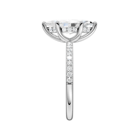 HIDDEN HALO ENGAGEMENT RING (MARQUISE)
