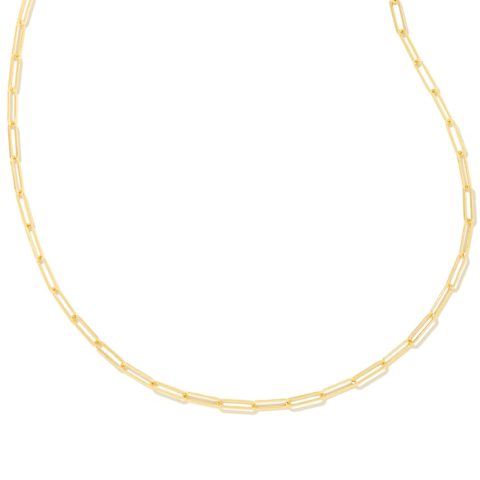 Courtney Paperclip Necklace in Gold