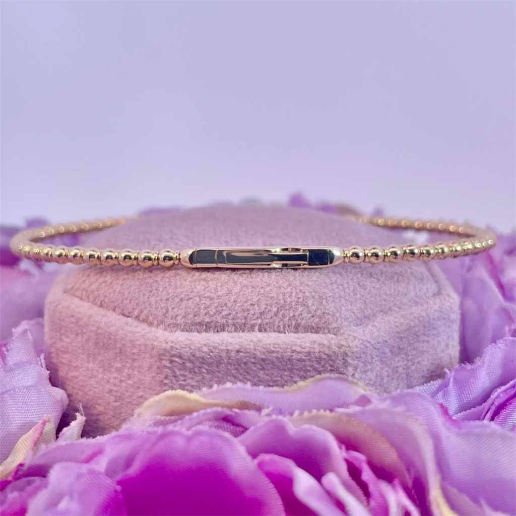 14K Yellow Gold Diamond Bangle