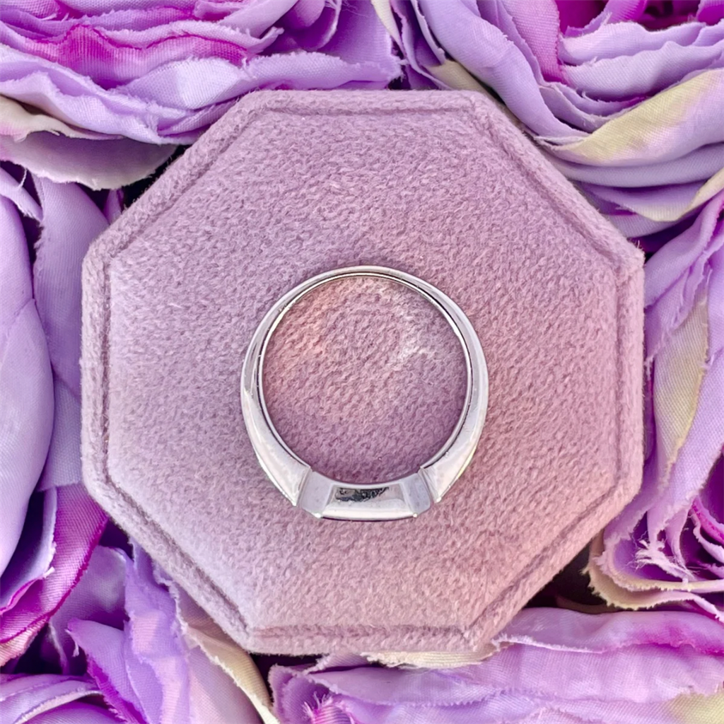 Estate- 14K White Gold Natural Diamond Wedding Set