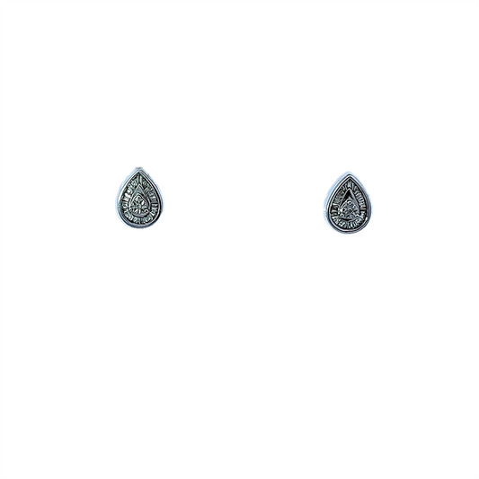Estate-10k WG diamond earrings