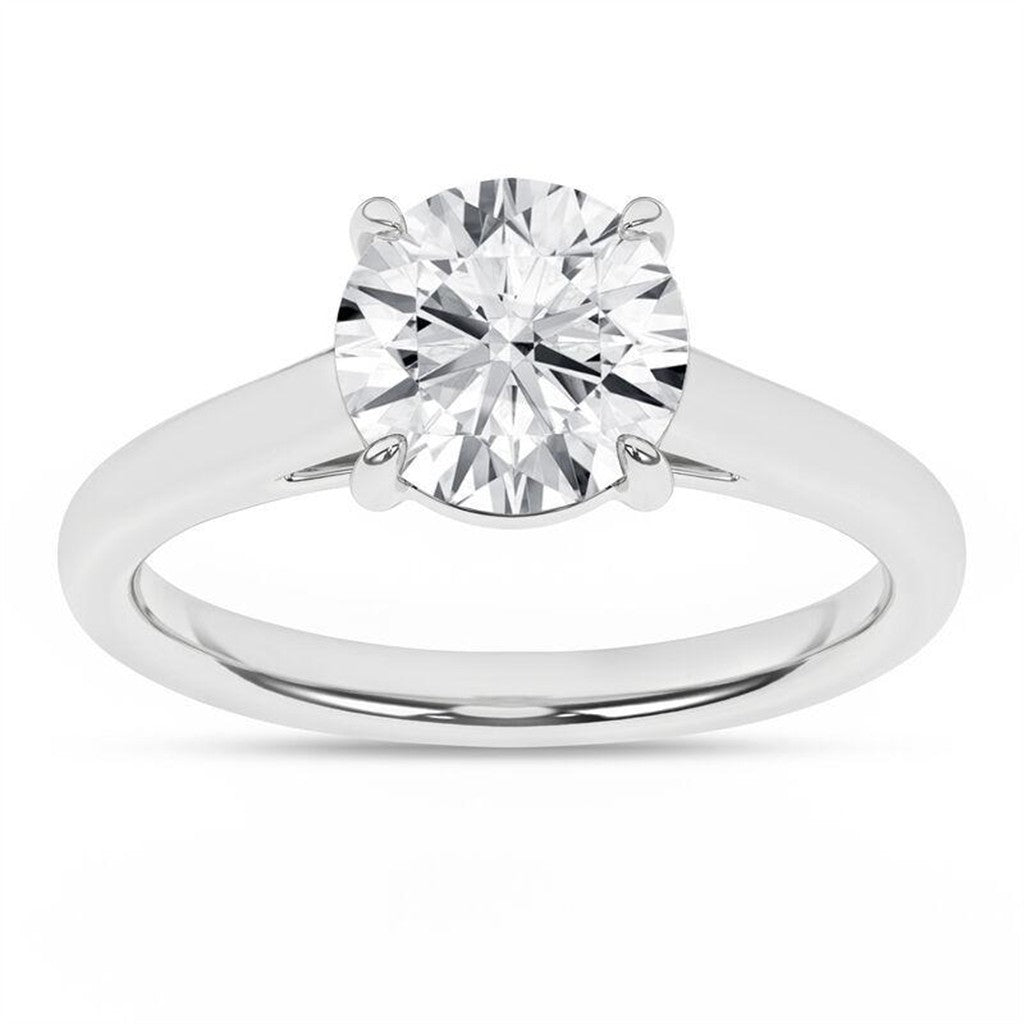 Revelation 14K White Gold Lab Created Diamond Engagement Ring