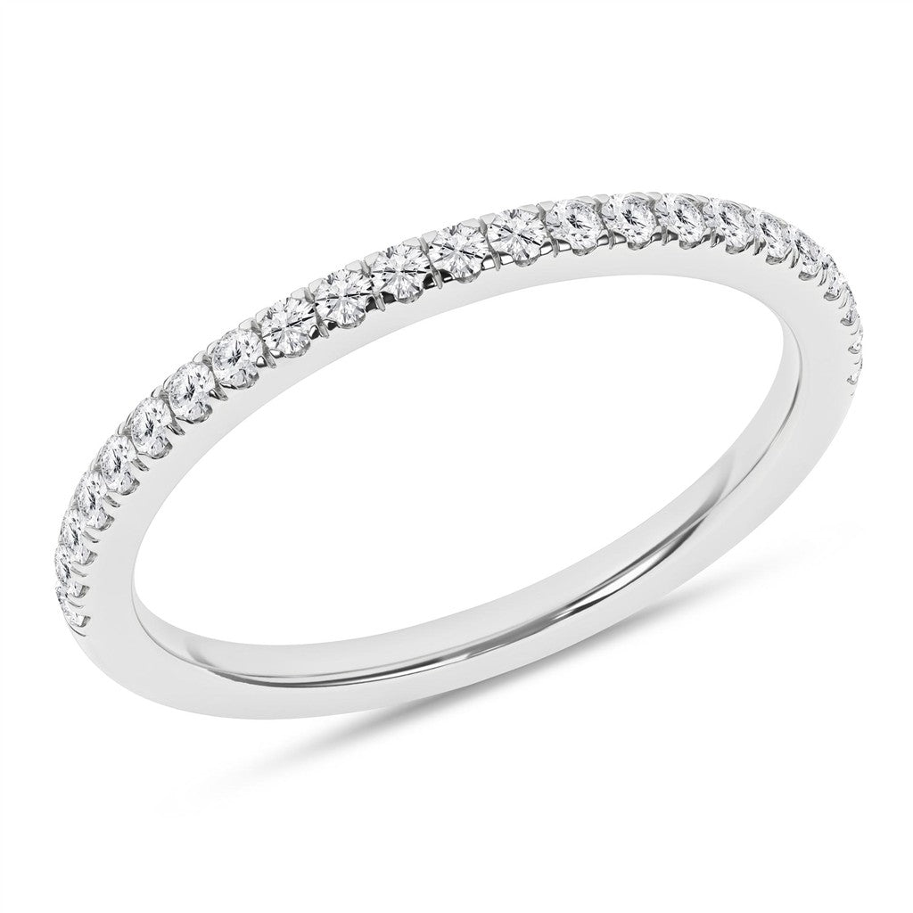 Revelation- 14K White Gold Lab Created Diamond Wedding Band
