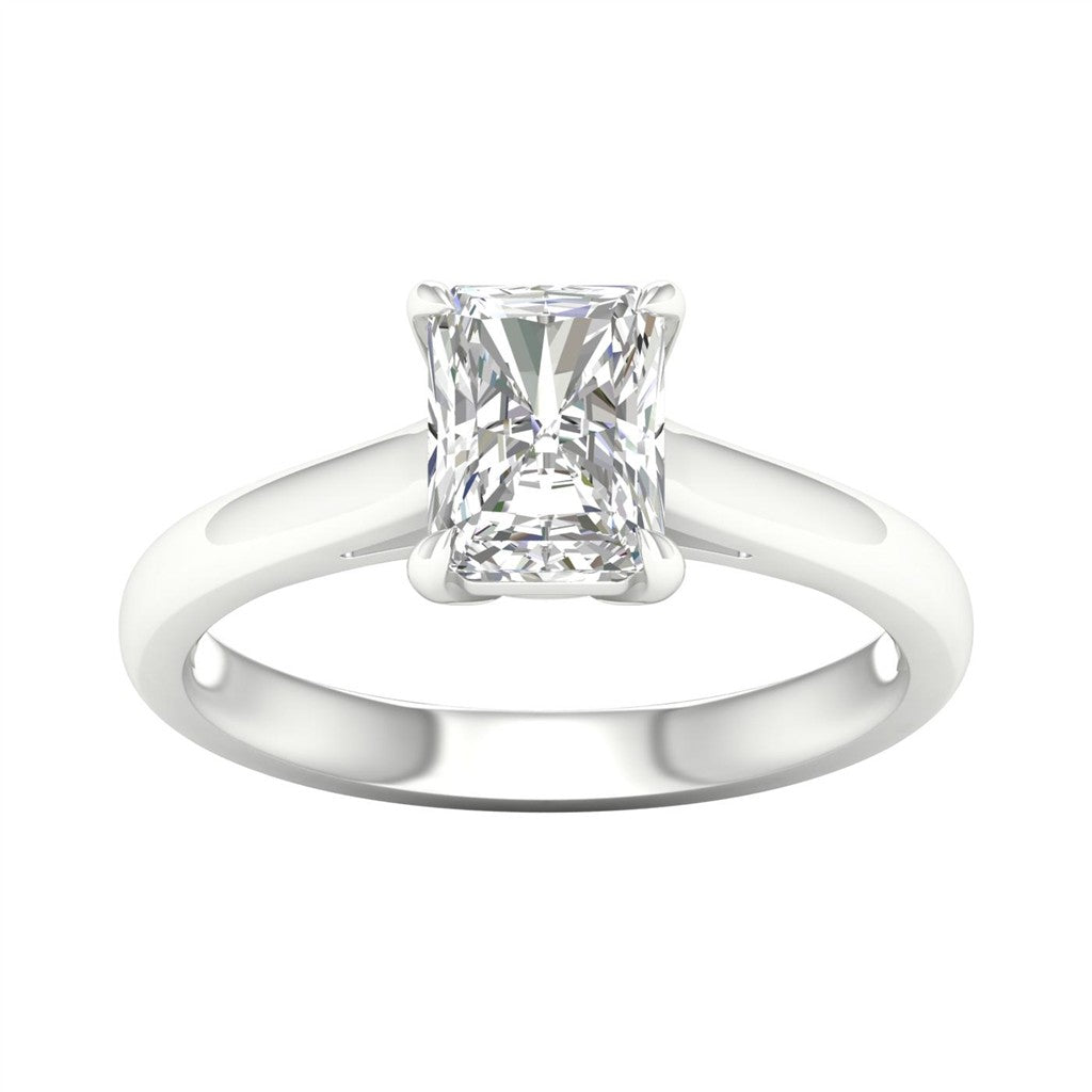 Revelation 14K White Gold Lab Created Diamond Engagement Ring