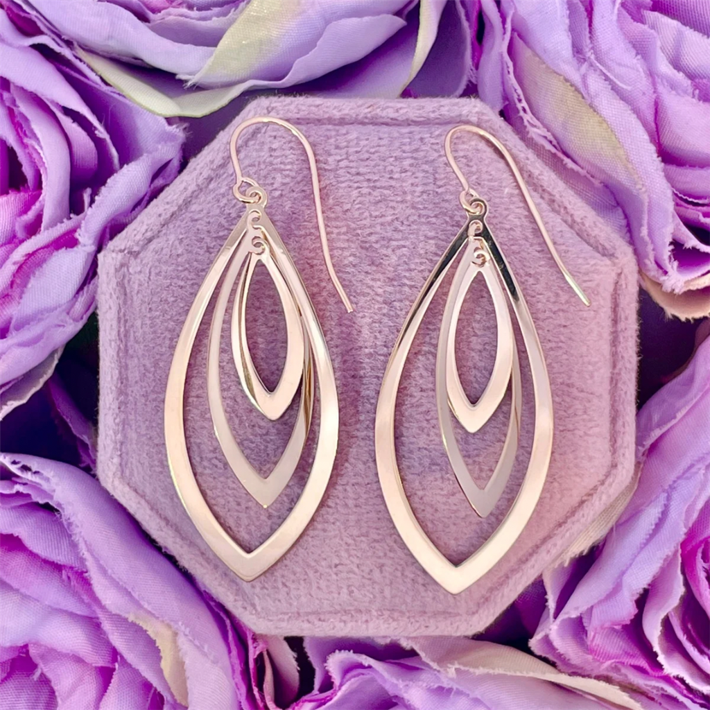14K Yellow Gold Drop Earrings