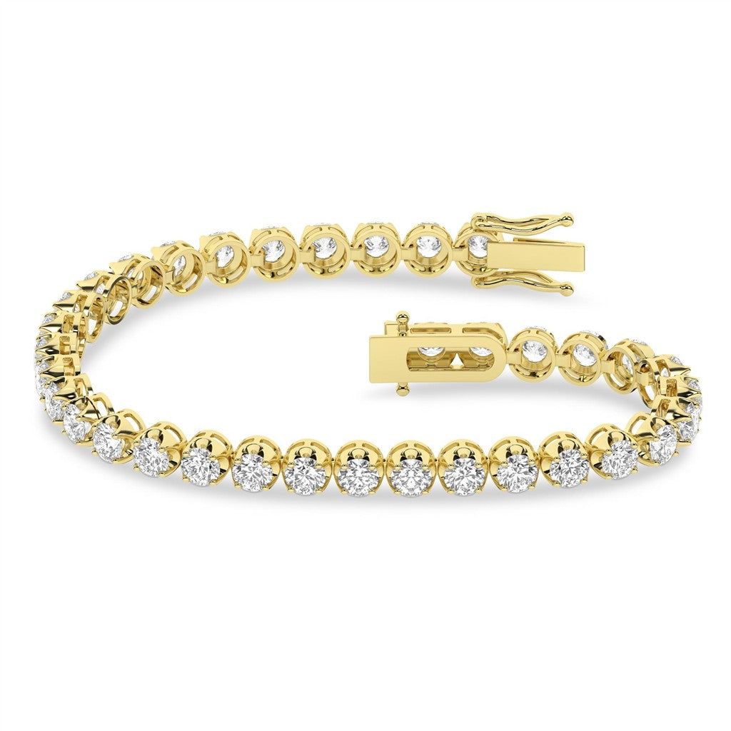 Revelation 14K Yellow Gold Lab Created Diamond Tennis Bracelet