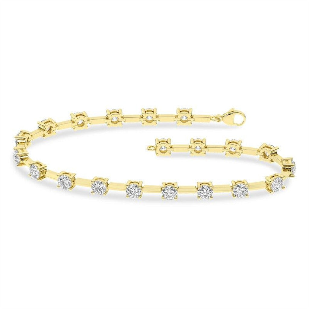 Revelation 14K Yellow Gold Lab Created Diamond Bracelet