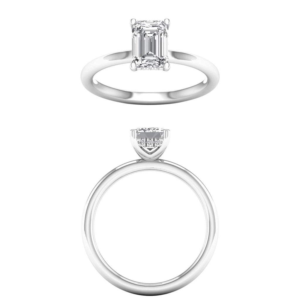 Revelation 14K White Gold Lab Created Diamond Engagement Ring