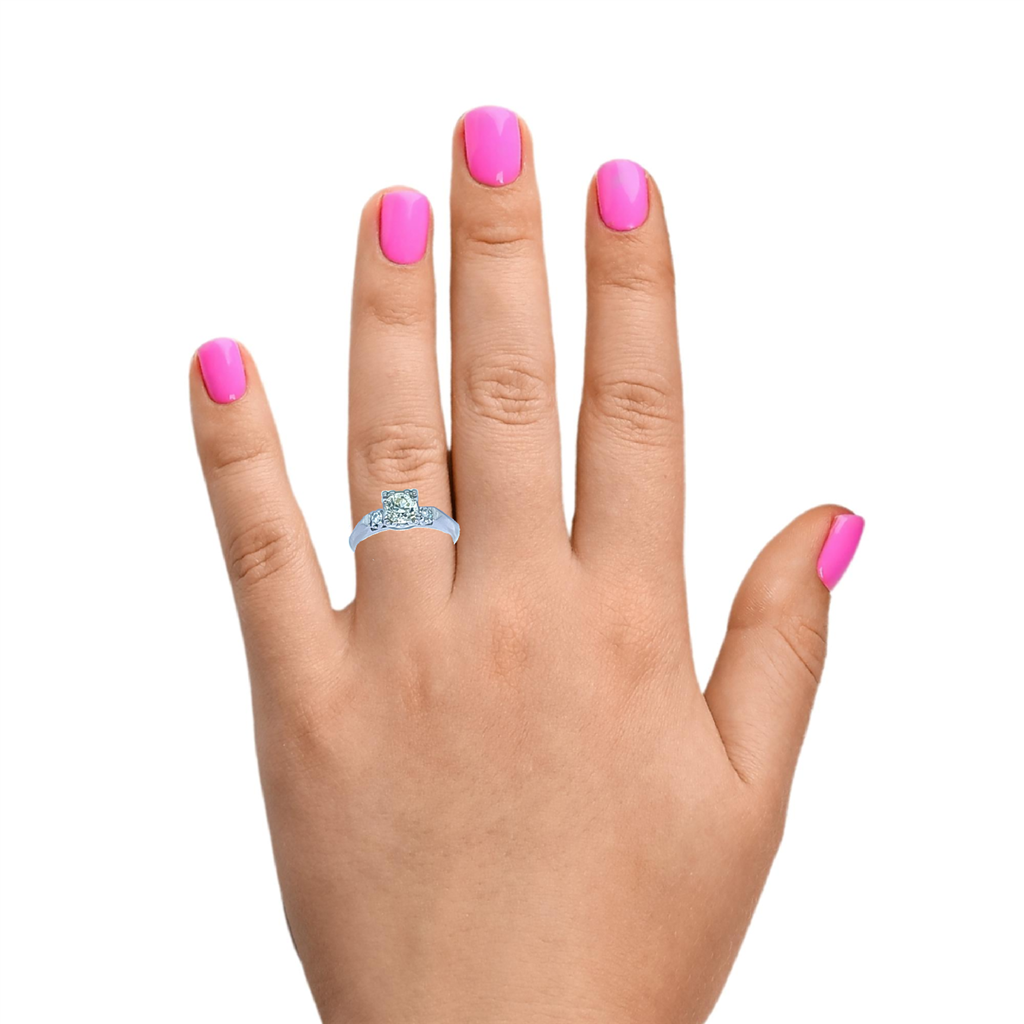 Estate-14K White Gold Diamond Engagement Ring