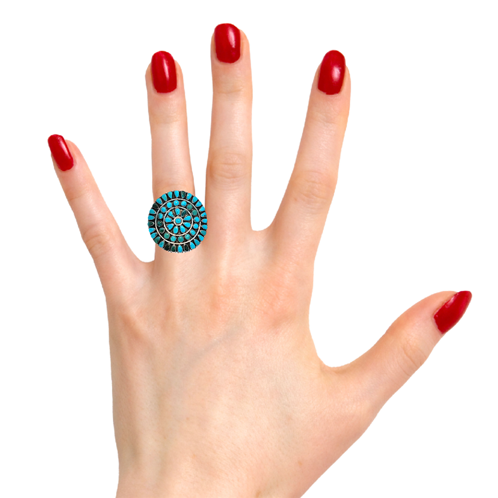 Estate- Sterling Silver Turquoise Ring