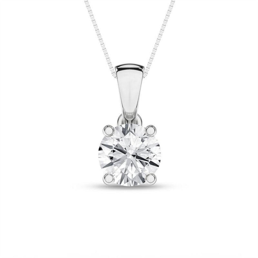 Revelation- 14K White Gold Lab Created Diamond Pendant
