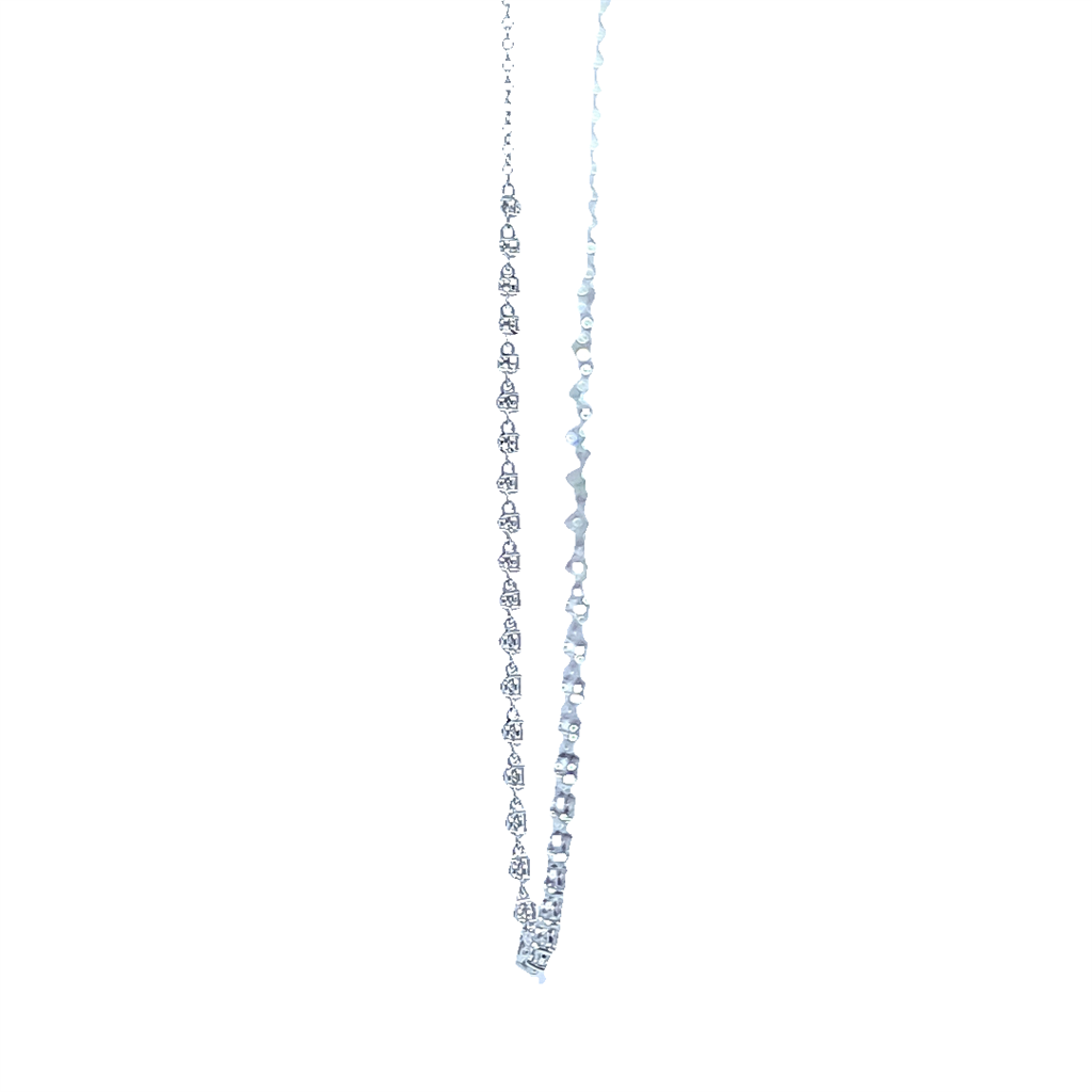 14K White Gold Diamond Necklace