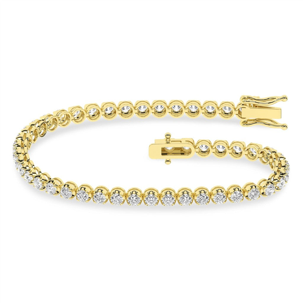 Revelation 14K Yellow Gold Lab Created Diamond Tennis Bracelet