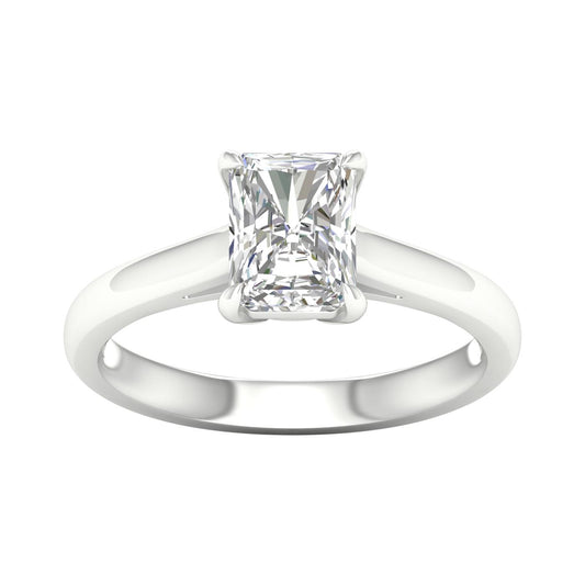Revelation 14K White Gold Lab Created Diamond Engagement Ring
