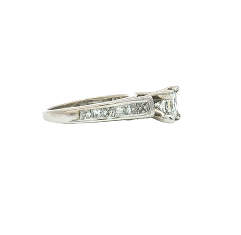 Estate- 14K White Gold Princess Cut Diamond Engagement Ring