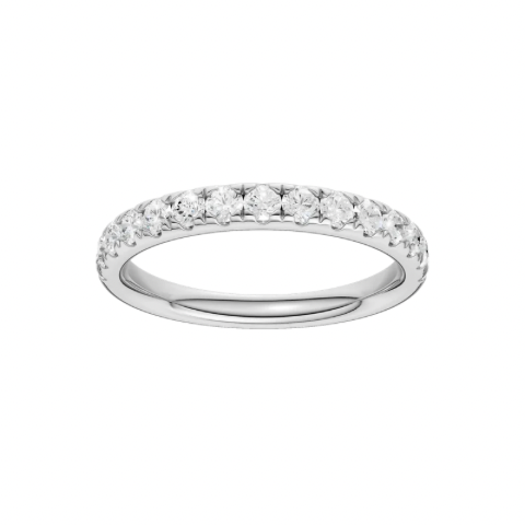 Revelation Lab Created Diamond Tulip Head Wedding Band