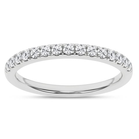 Revelation Lab Created 14K White Gold Diamond Wedding Band