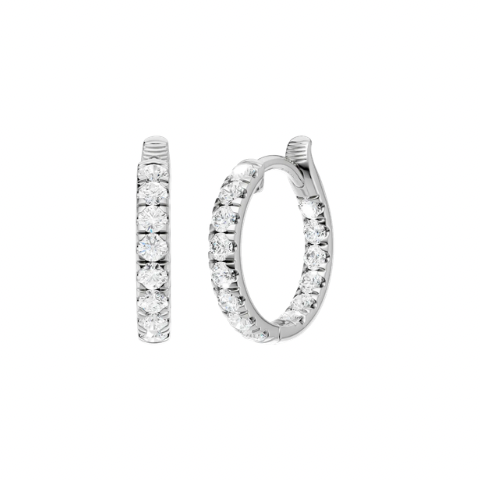Revelation Lab Created Diamond Inside Out Hoop Earrings